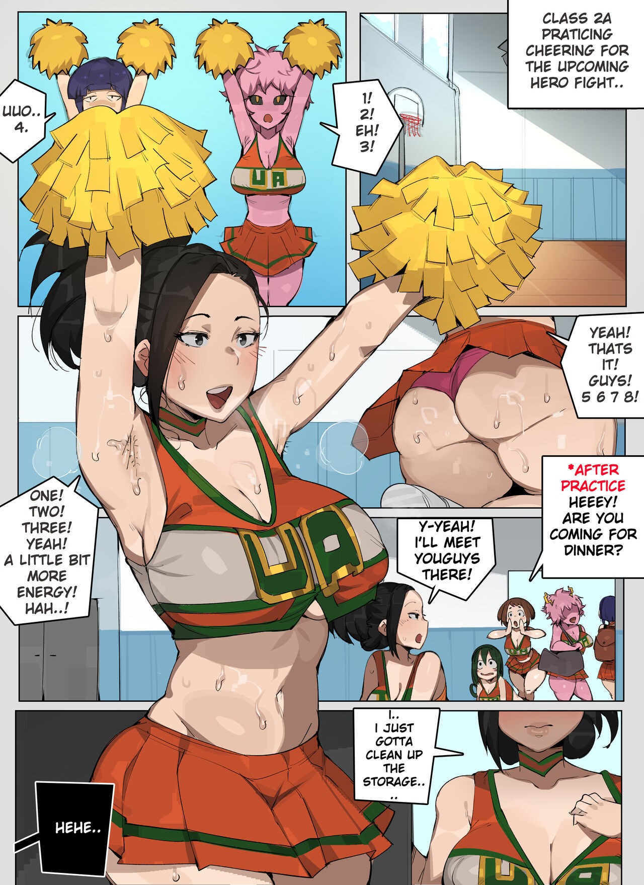 Big Black Cock Cheerleader Cartoon Porn - Secret Cheerleading Practice (My Hero Academia) [Elijahzx] - English - Porn  Comic