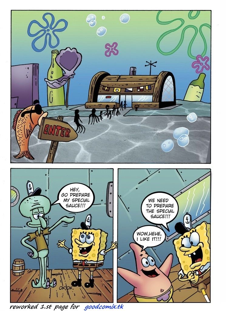 Fucking In The Kitchen SpongeBob Hentai english 01