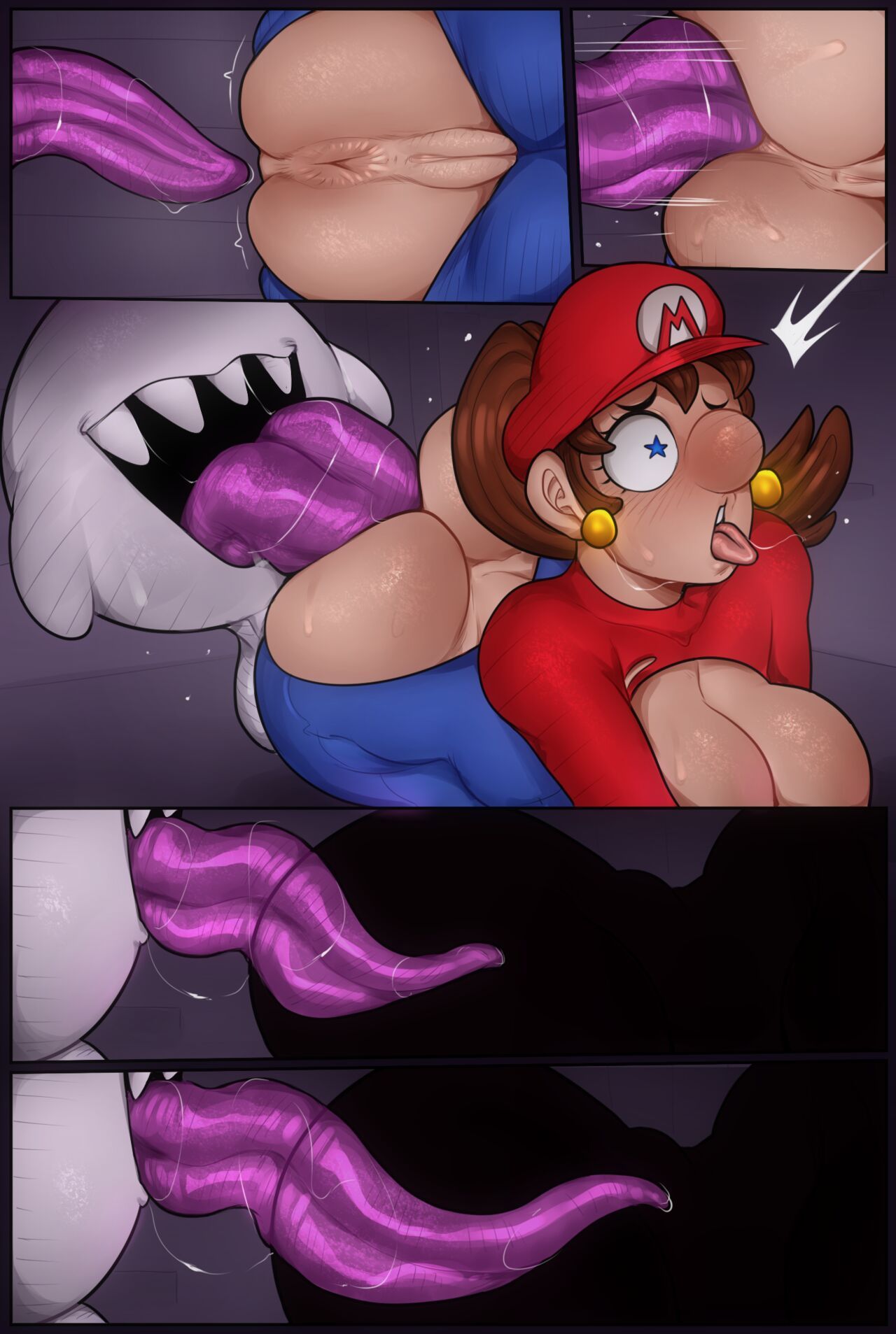 Luigi’s mansion dark moon slammer comics - porn vomics