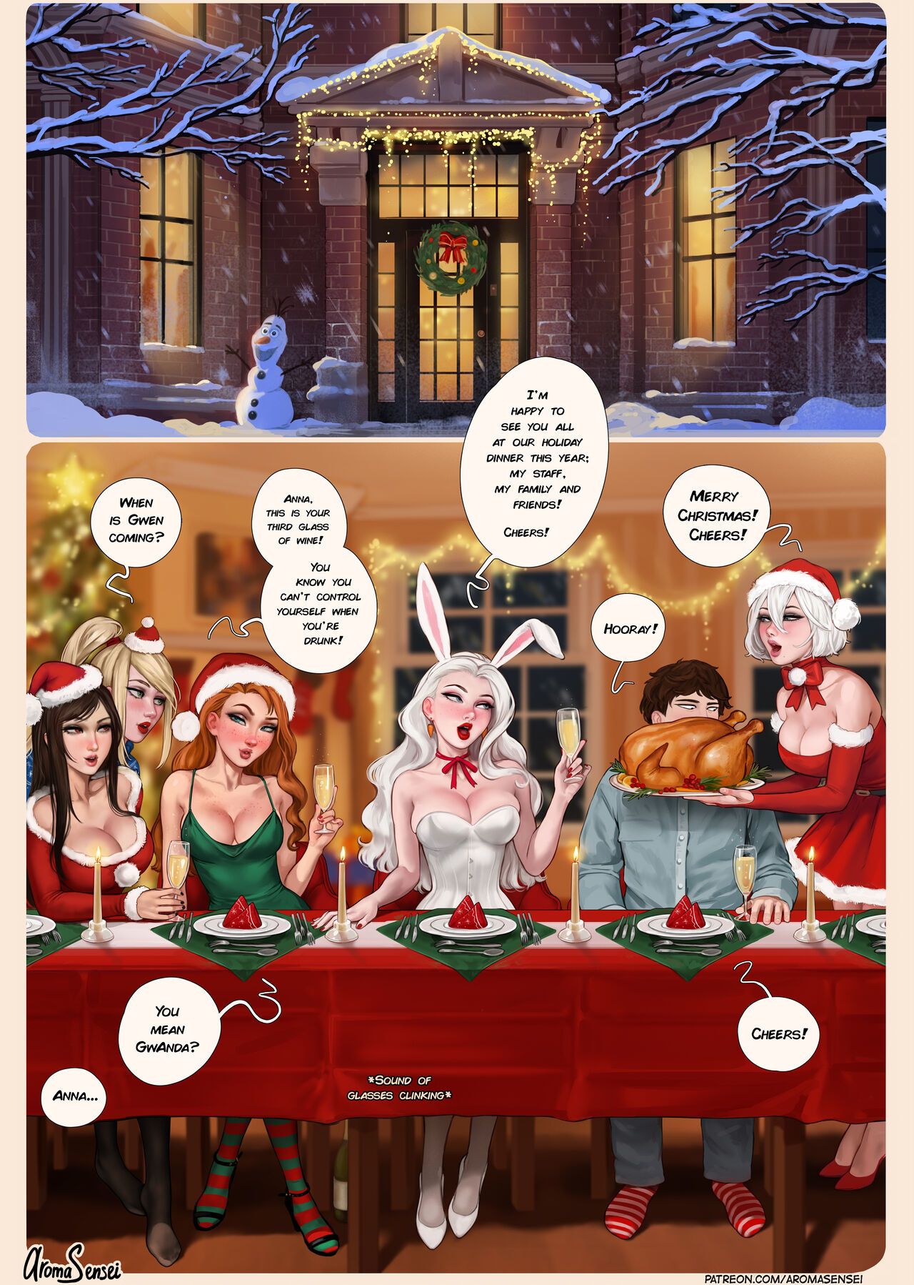 Frozen Inc Christmas Party of 2022 Porn Comic english 01