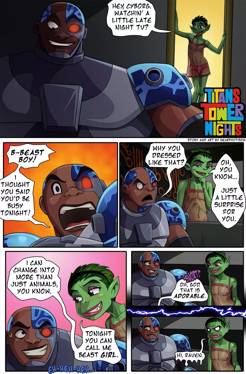 Titans Tower Nights (Teen Titans) [Nearphotison] - English - Porn Comic