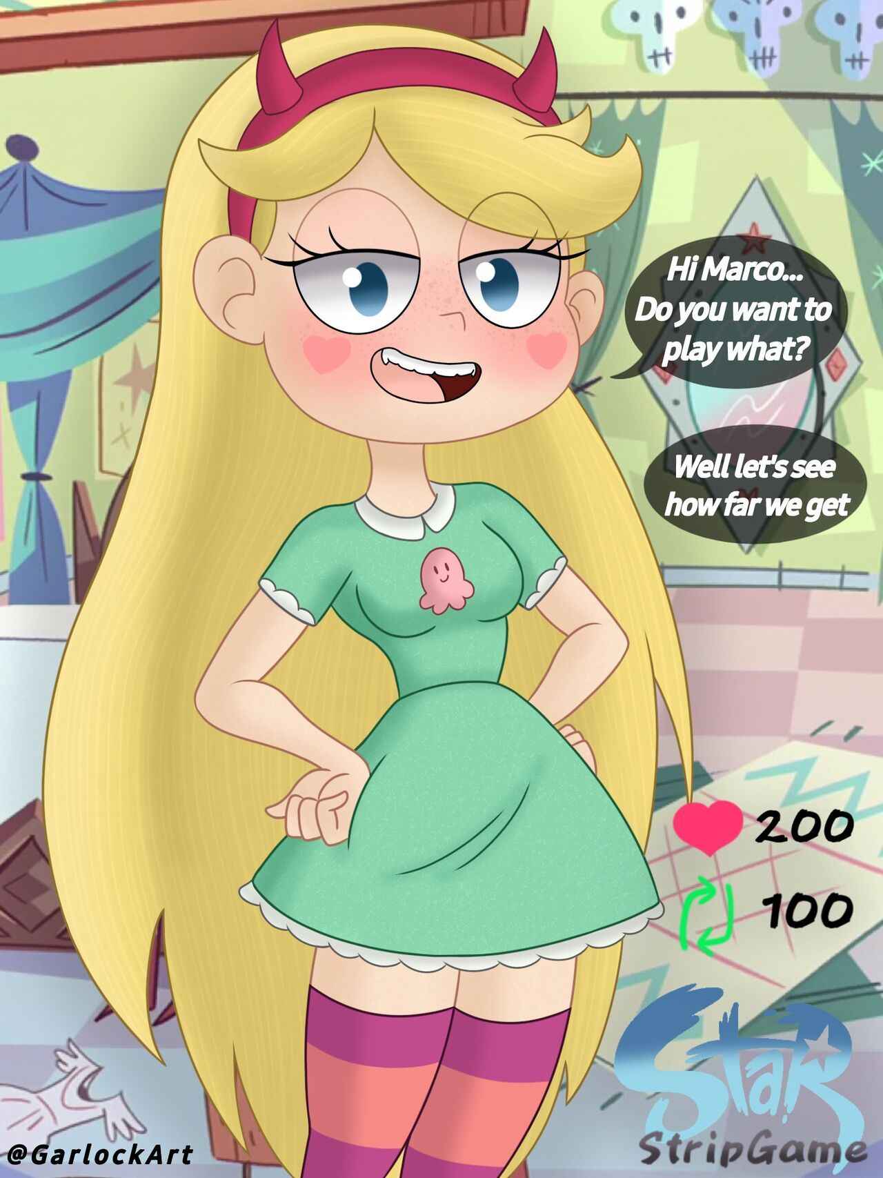 Star Butterfly Stripgame Porn Comic english 01