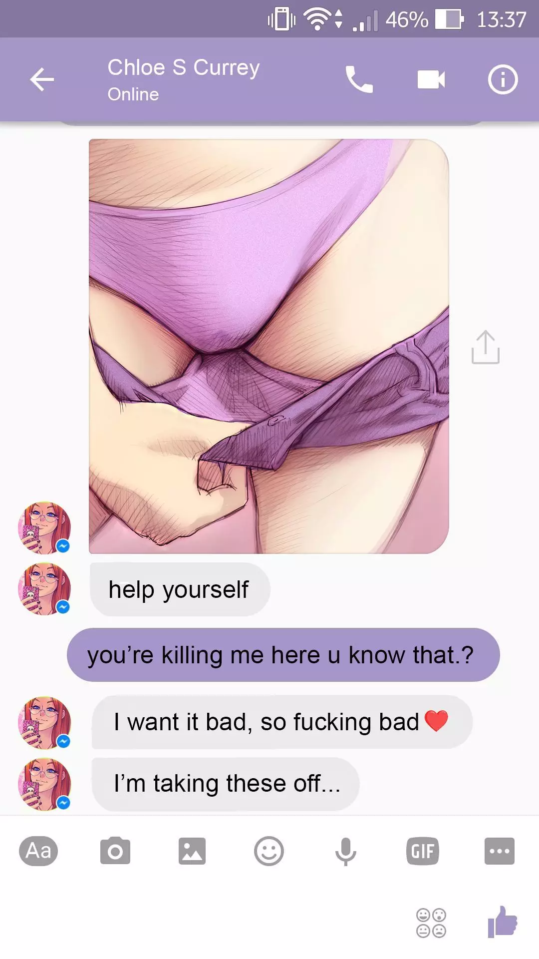A Chat With Chloe Part 1 - Text Message Porn Comic english 14 - Porn Comic