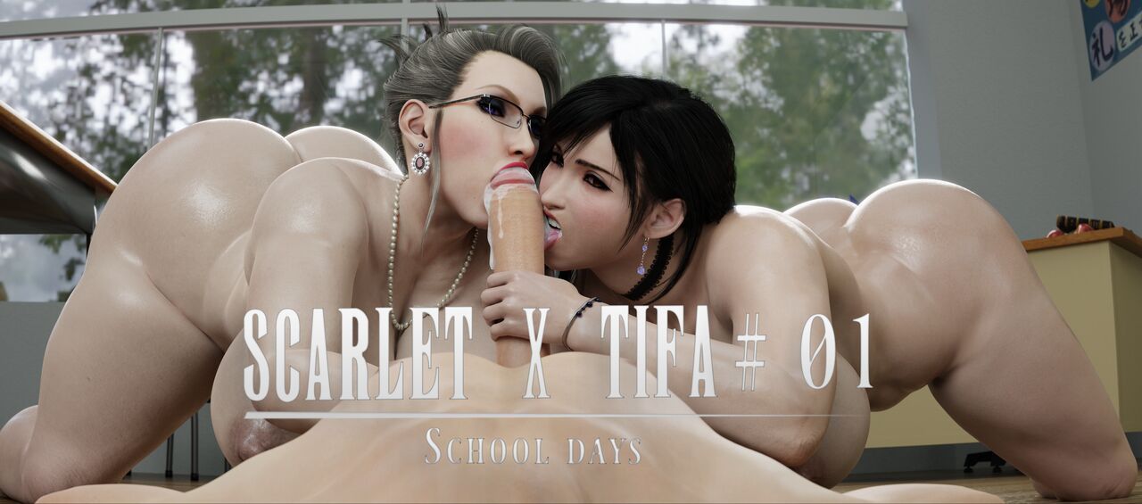 Scarlet X Tifa - School Days Porn Comic english 01