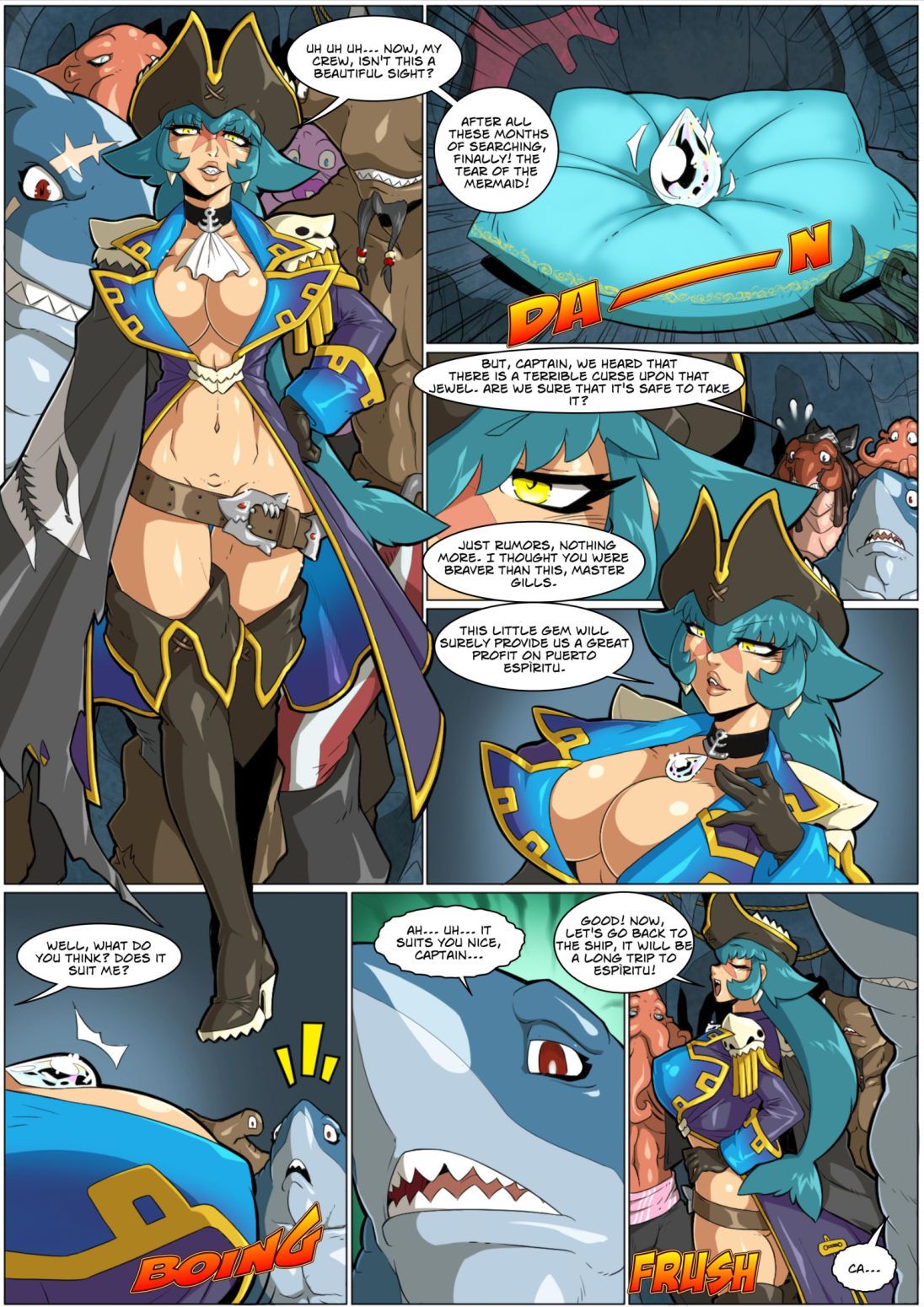 Captain Barracuda and the Tear of the Mermaid Porn Comic english 02