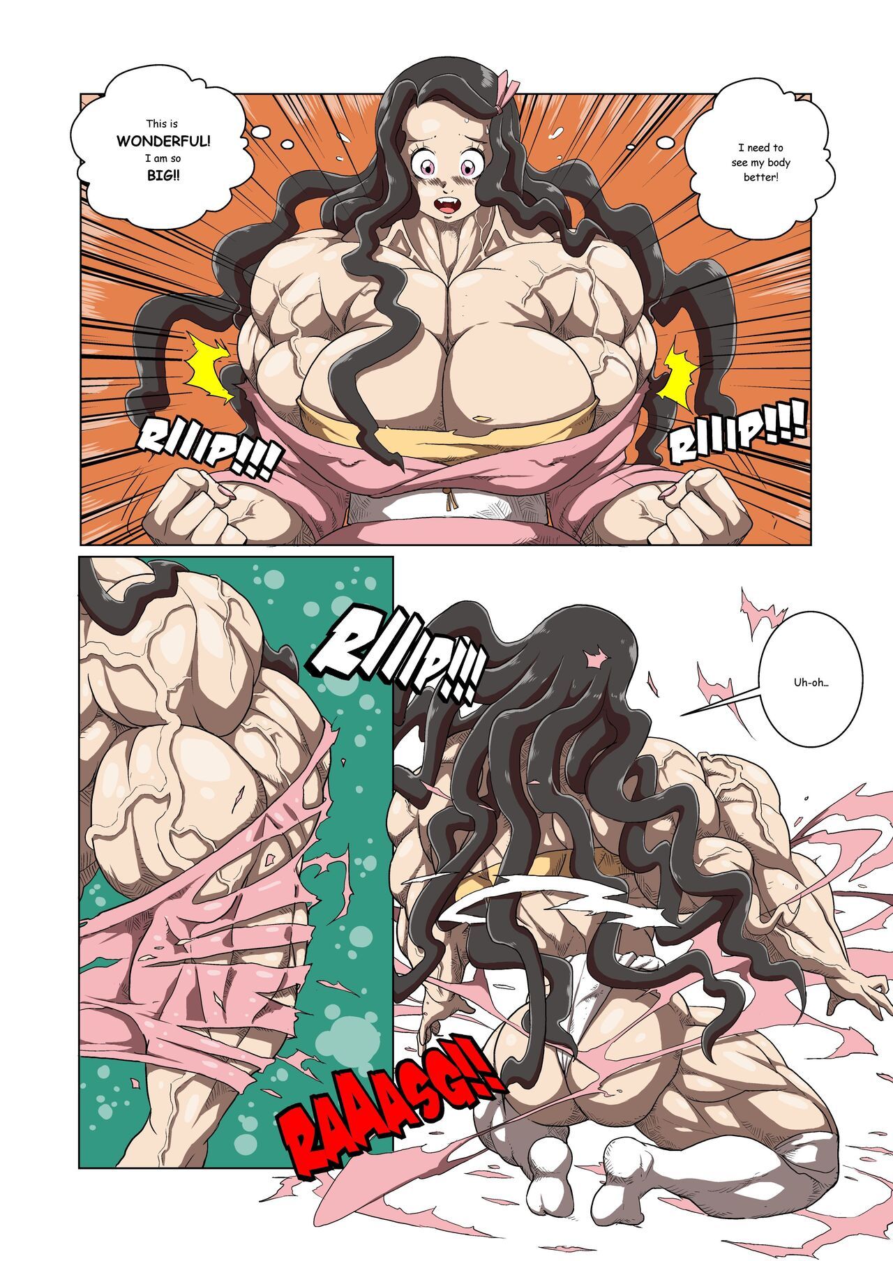 Muscle growth porn comics