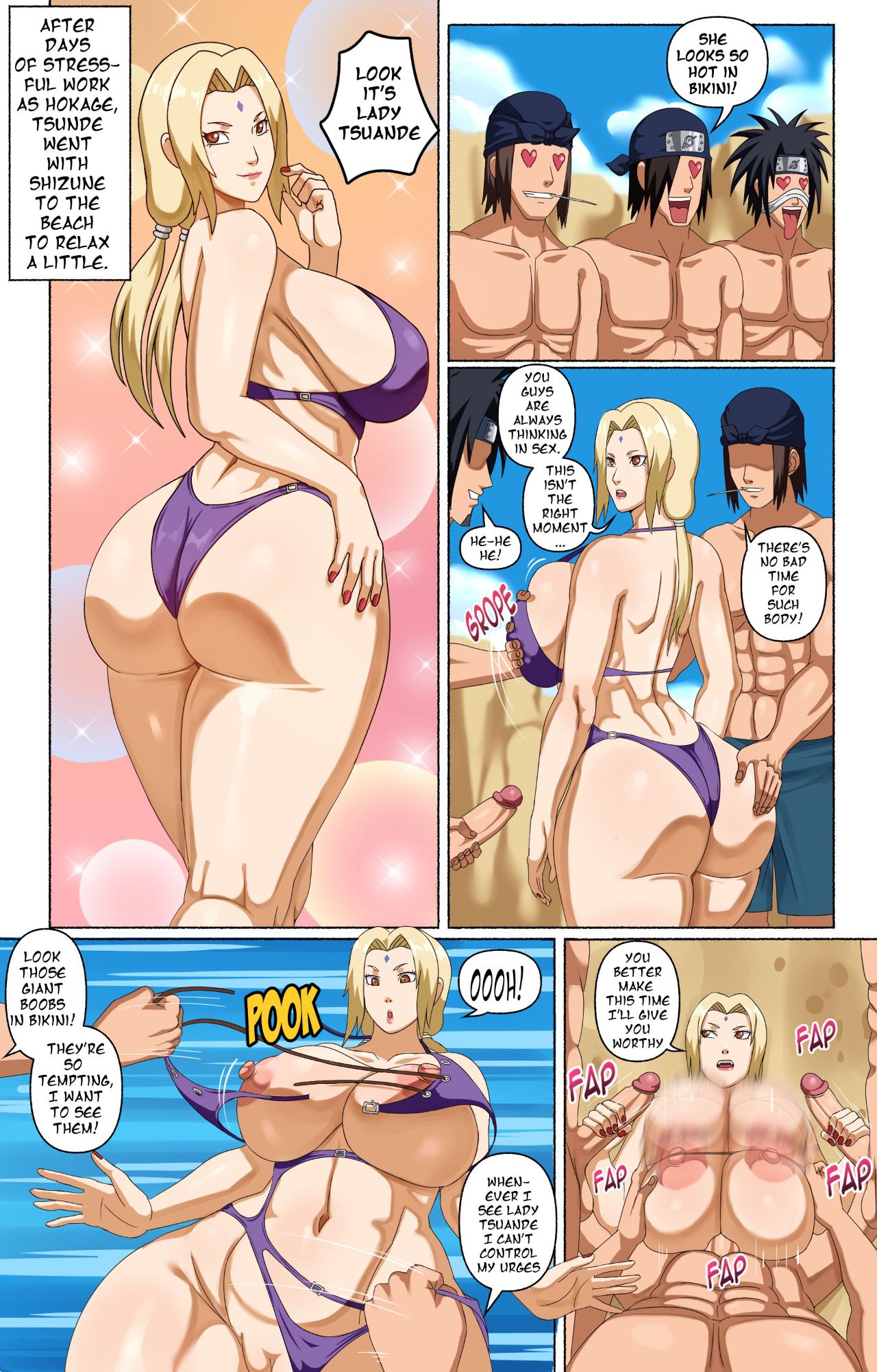Tsunade And Her Assistants Porn Comic english 19