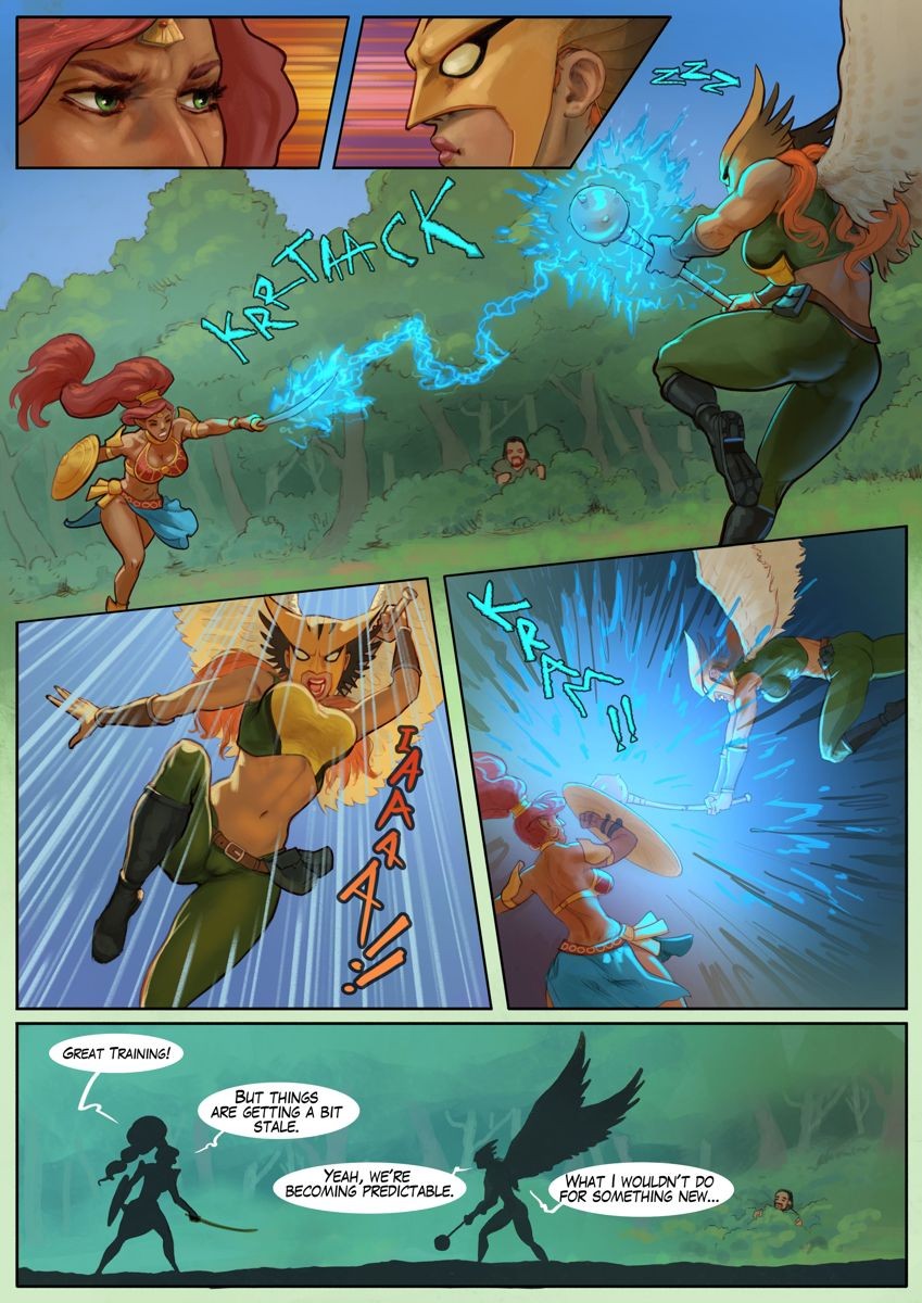 Hot Duels V: Urbosa Vs Hawkgirl Porn Comic english 02