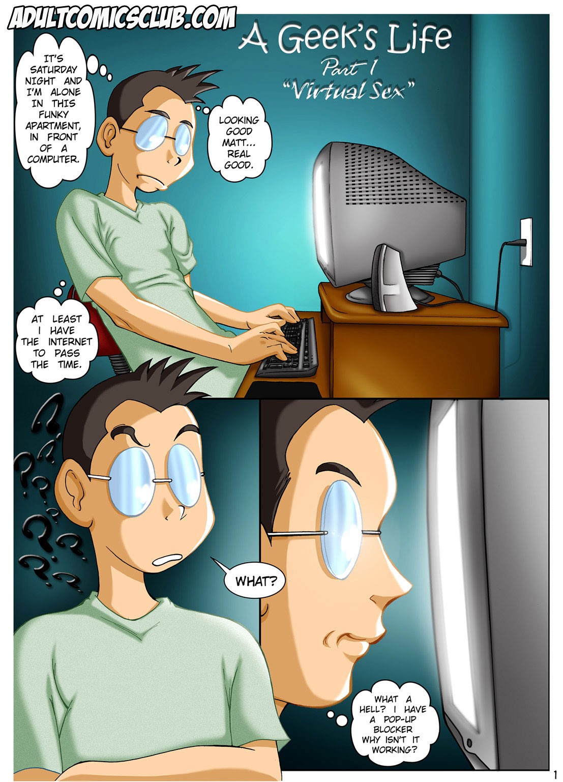 A Geek’s Life part 1 Porn Comic english 01