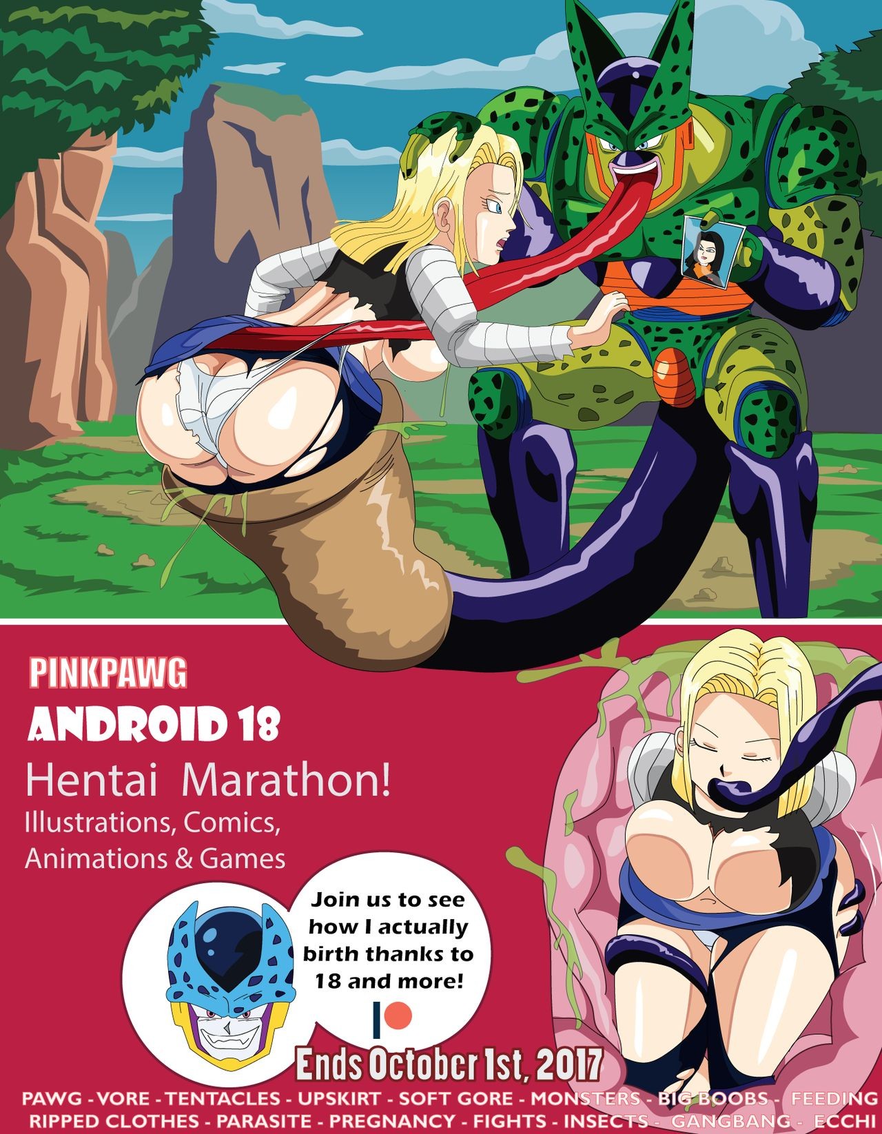 Android 18 Goes Inside Cell Porn Comic english 13