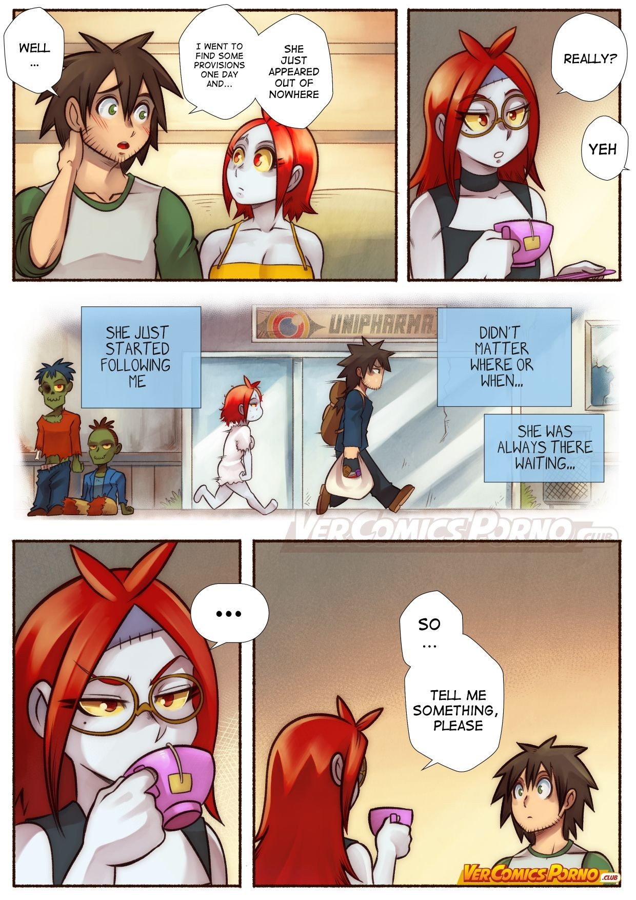 Cherry Road Part 5: Chatting With A Zombie Porn Comic english 09