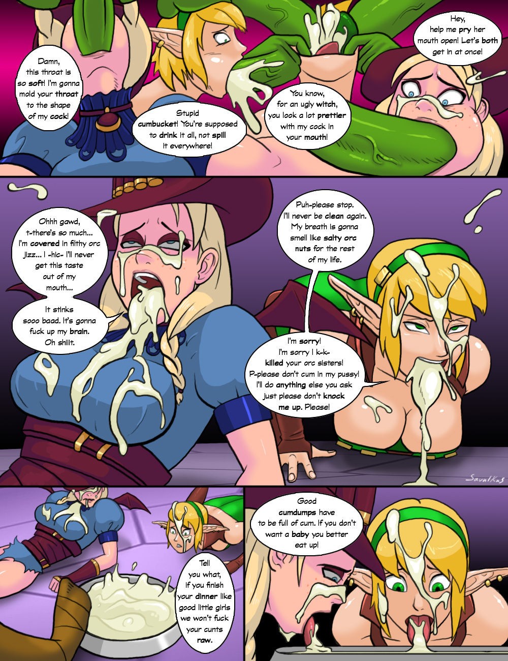 Dungeon Defenders VS Orc Cock Porn Comic english 02