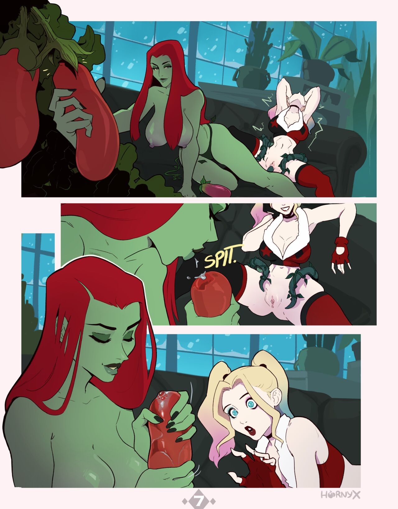 Harley & Ivy’s Christmas Kiss Porn Comic english 07