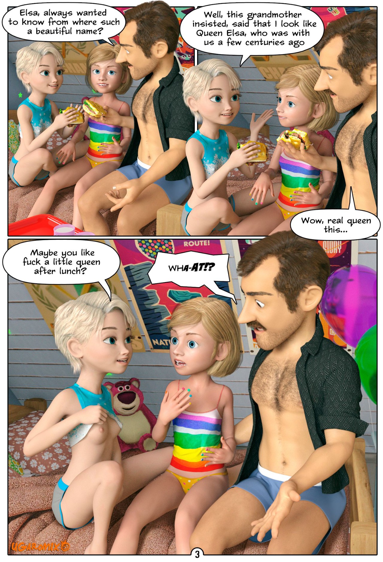 Inside Riley Part 4: Lesson For Elsa Porn Comic english 04
