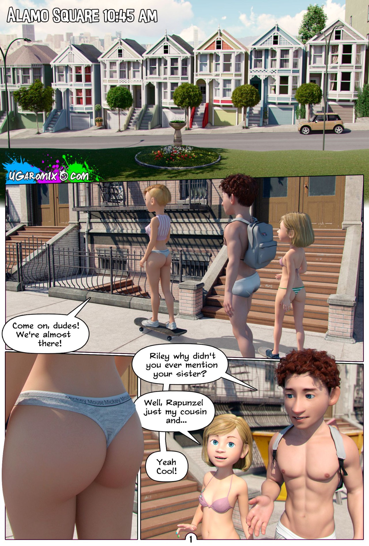 Inside Riley Part 6: In The Park With Rapunzel Porn Comic english 02