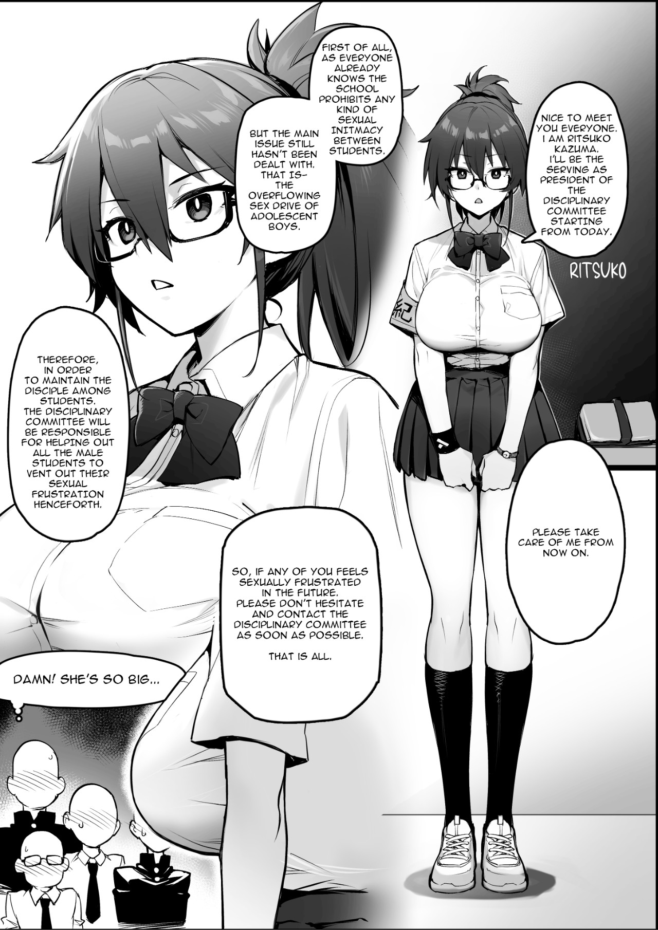 Rumor Has It That The New President Of The Disciplinary Committee Has a Huge Rack Porn Comic english 06