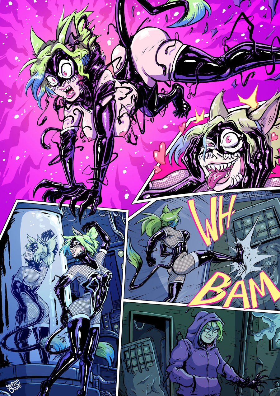 Symbiote Catgirl Porn Comic english 02