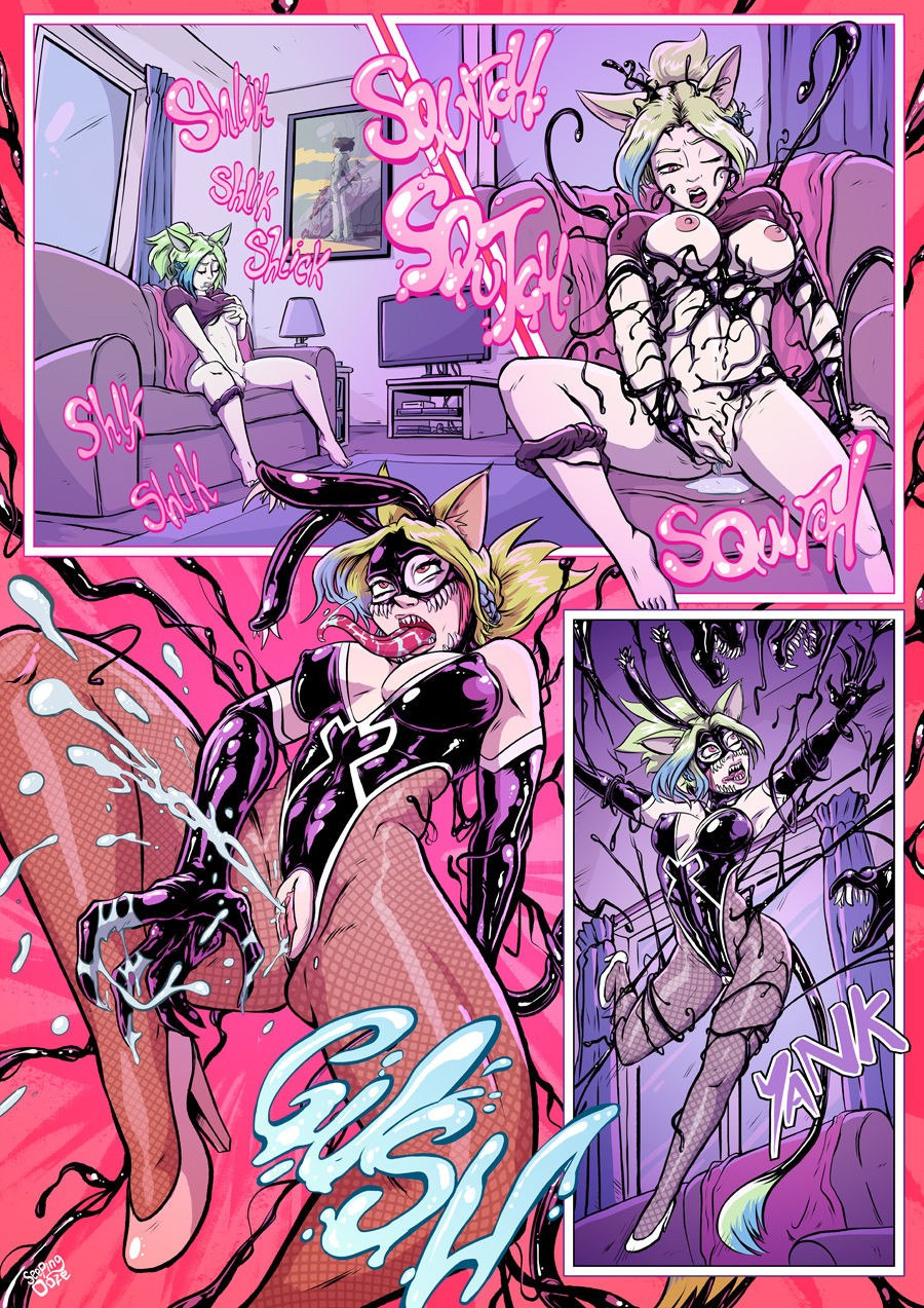 Symbiote Catgirl Porn Comic english 03