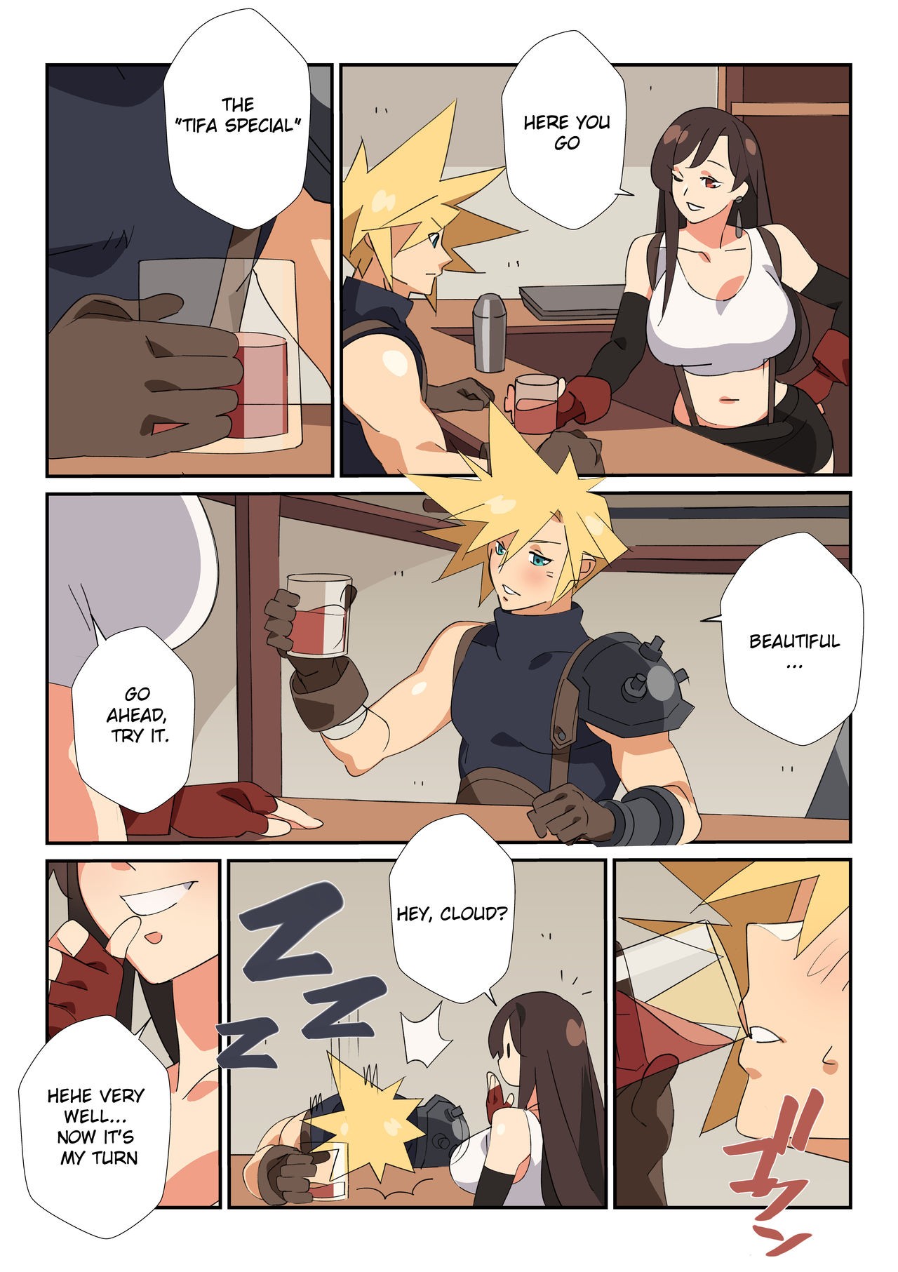 Tifa’s Special Cocktail! Porn Comic english 06