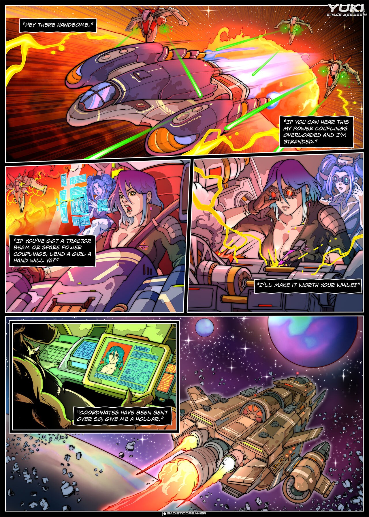 Yuki: Space Assassin, Issue Part 3: Roadside Porn Comic english 02