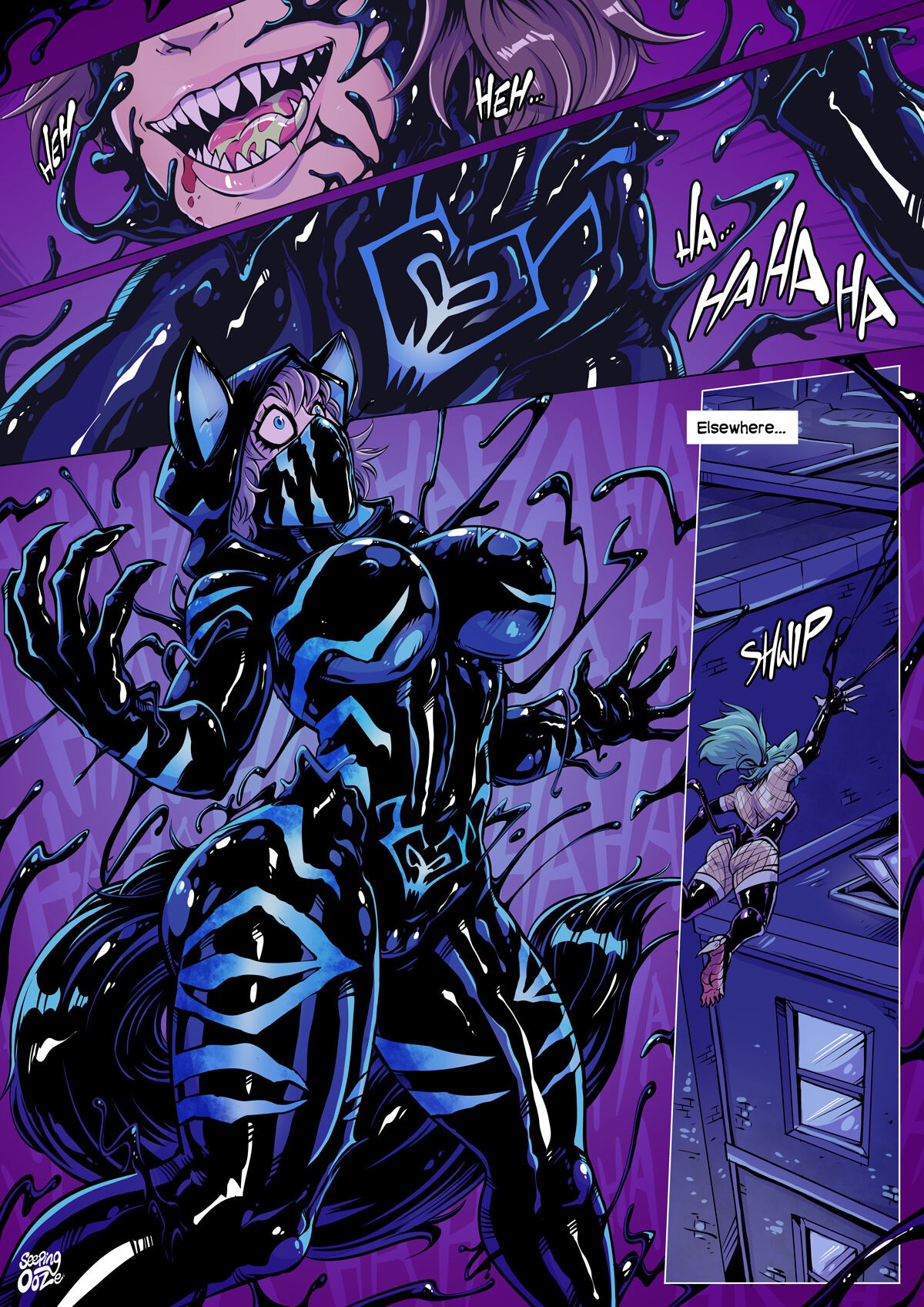Symbiote Catgirl Porn Comic english 34