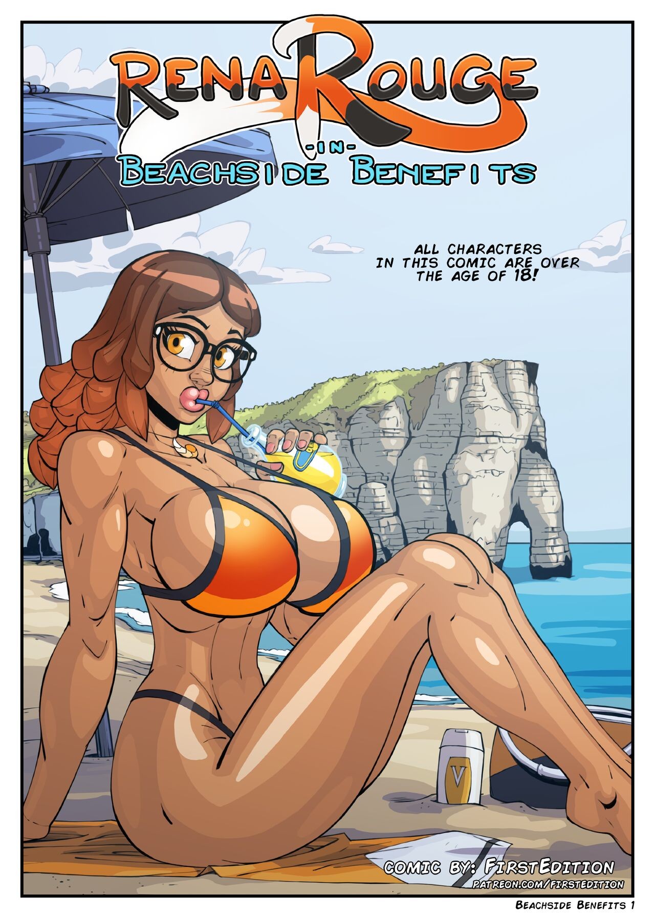 Rena Rouge: Beachside Benefits Porn Comic english 01