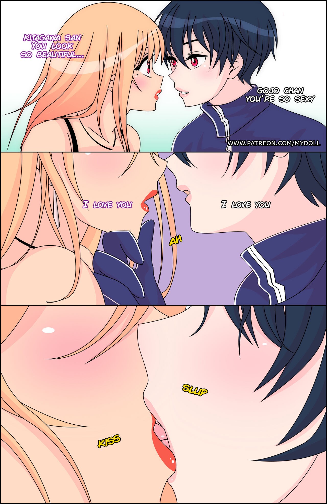 My dress up darling gojo and kitagawa kiss