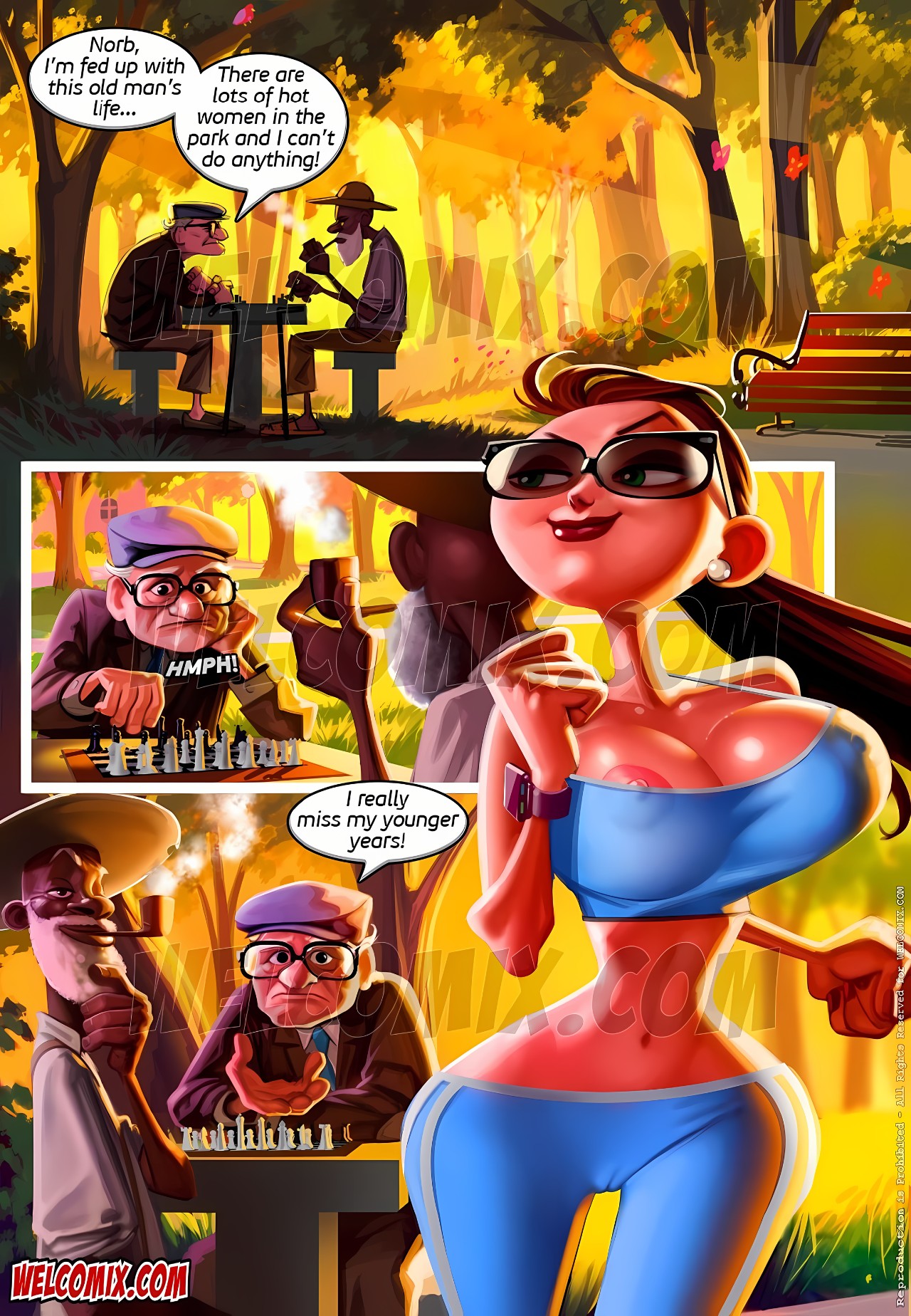 Old Geezers Of The Park: The Magic Pill Porn Comic english 02