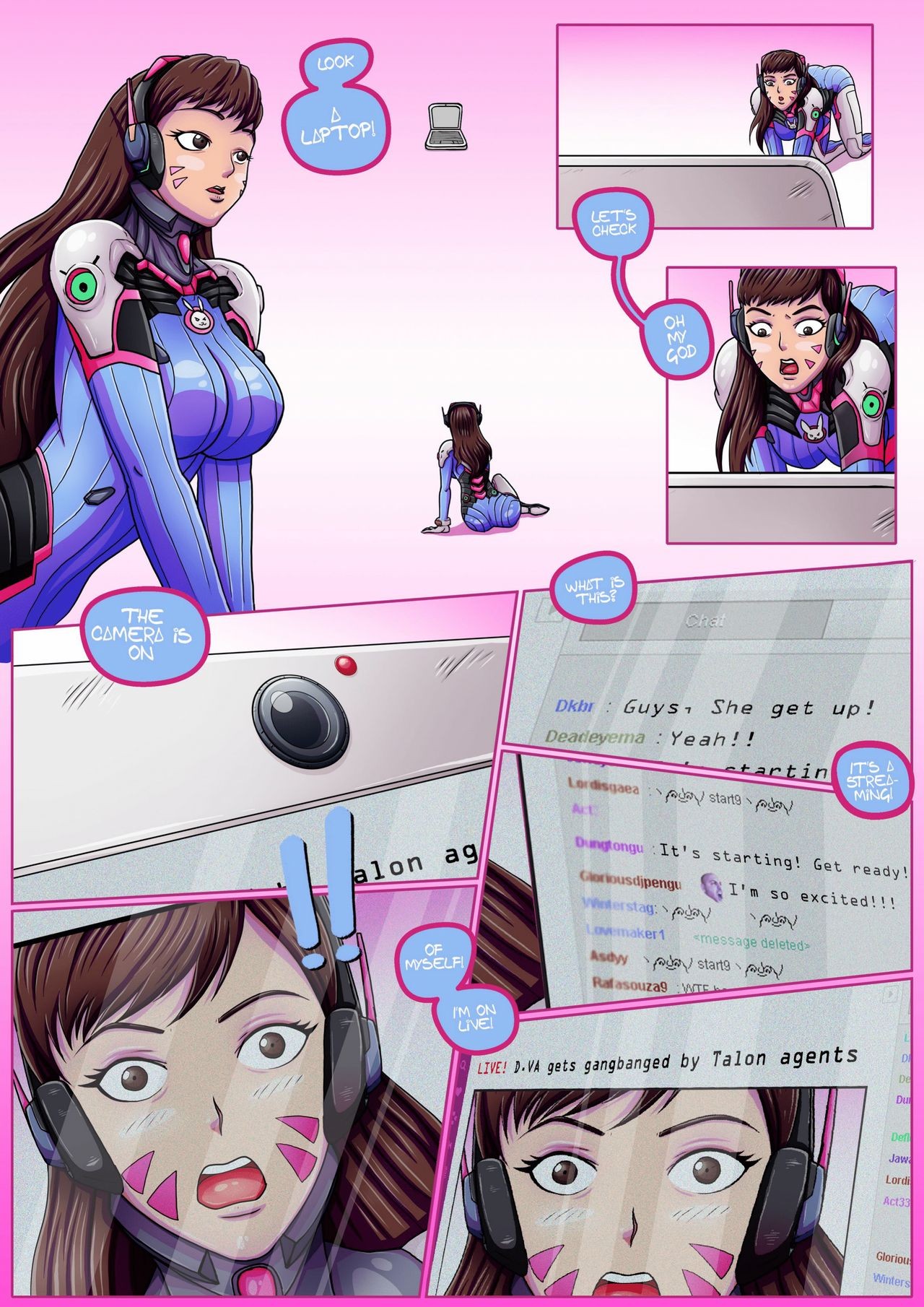 Overwatch X: D.VA’s Humiliation Porn Comic english 05