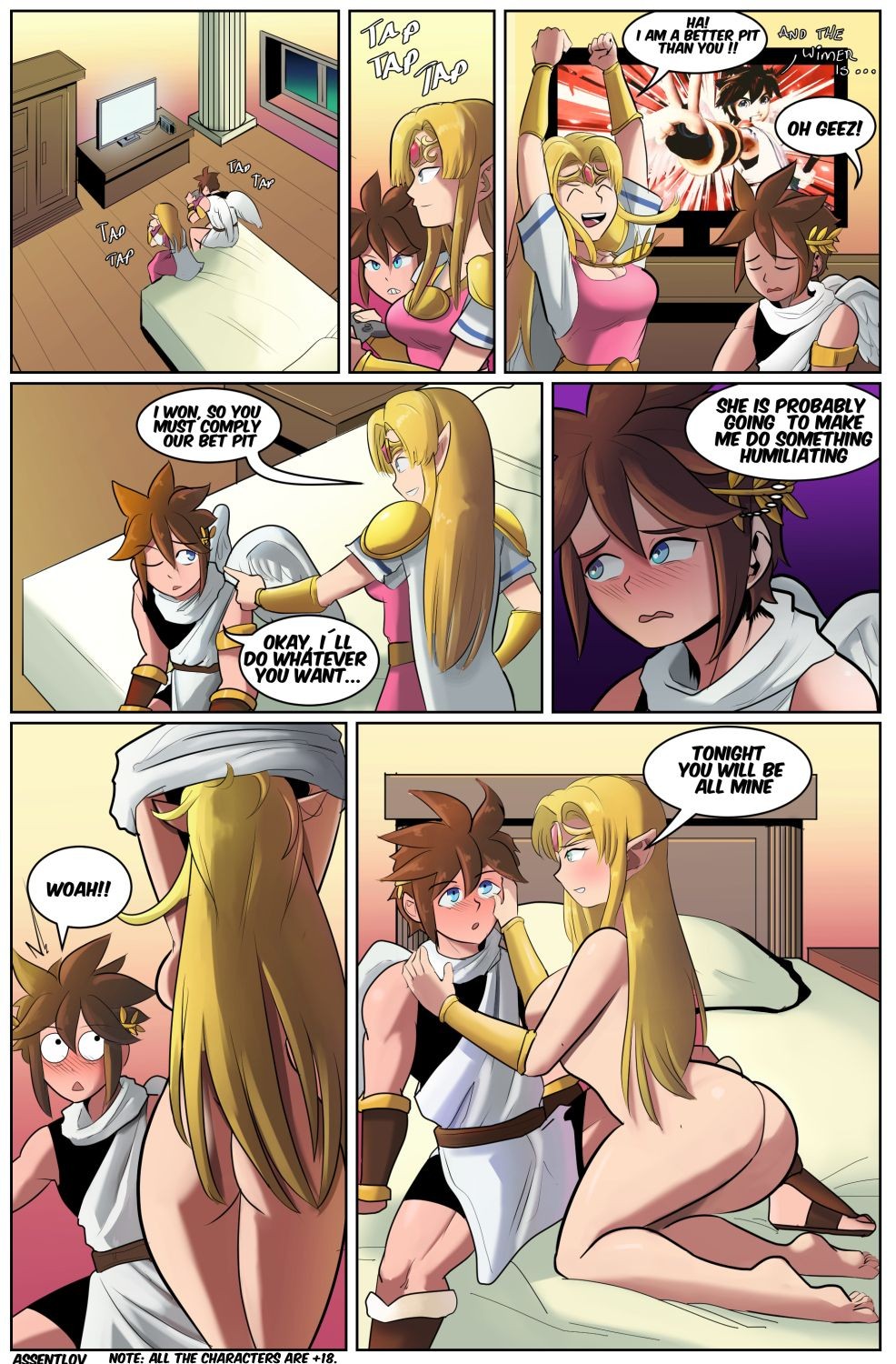 Zelda And Pit  Porn Comic english 01