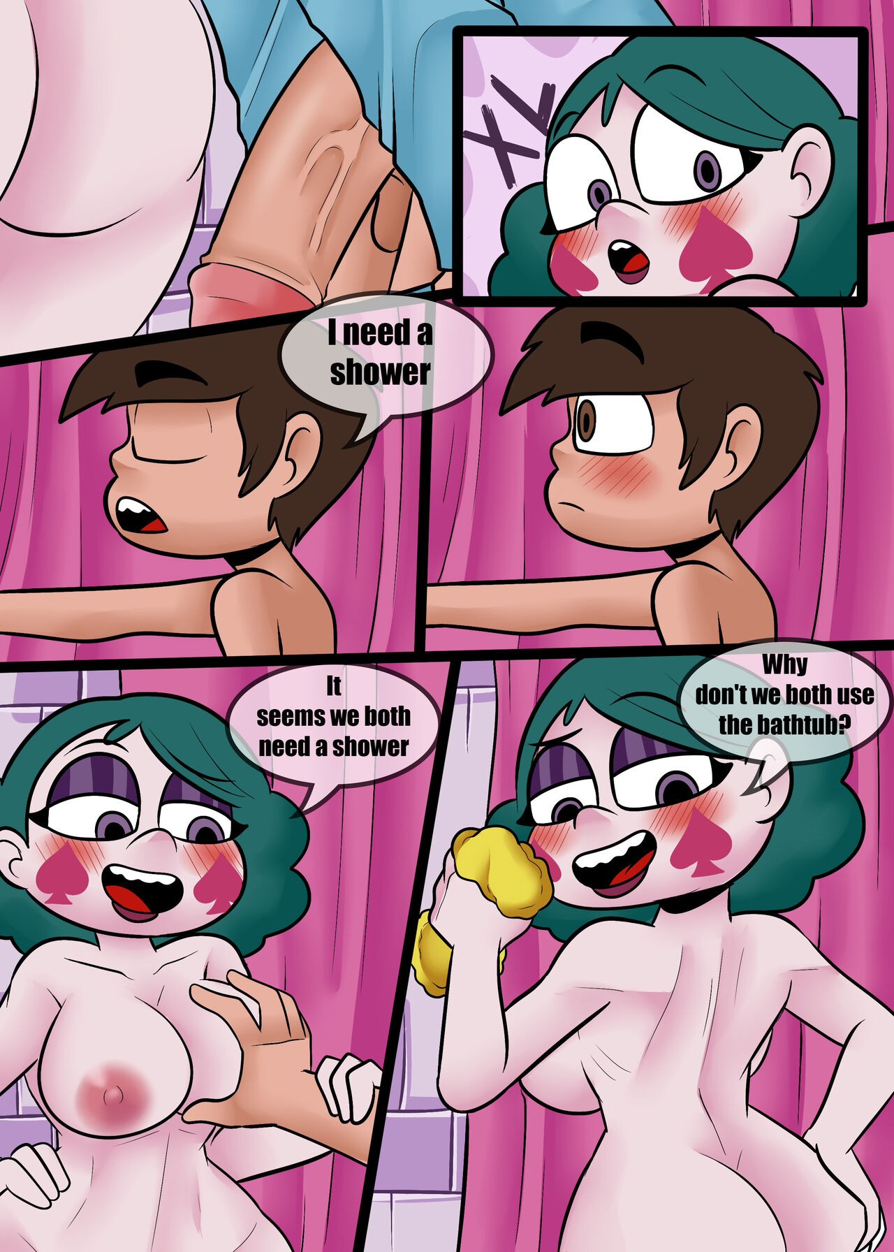 Eclipsa In The Shower Porn Comic english 03