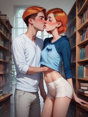 Gwen Tennyson And Boyfriend In The Library  Porn Comic english 02