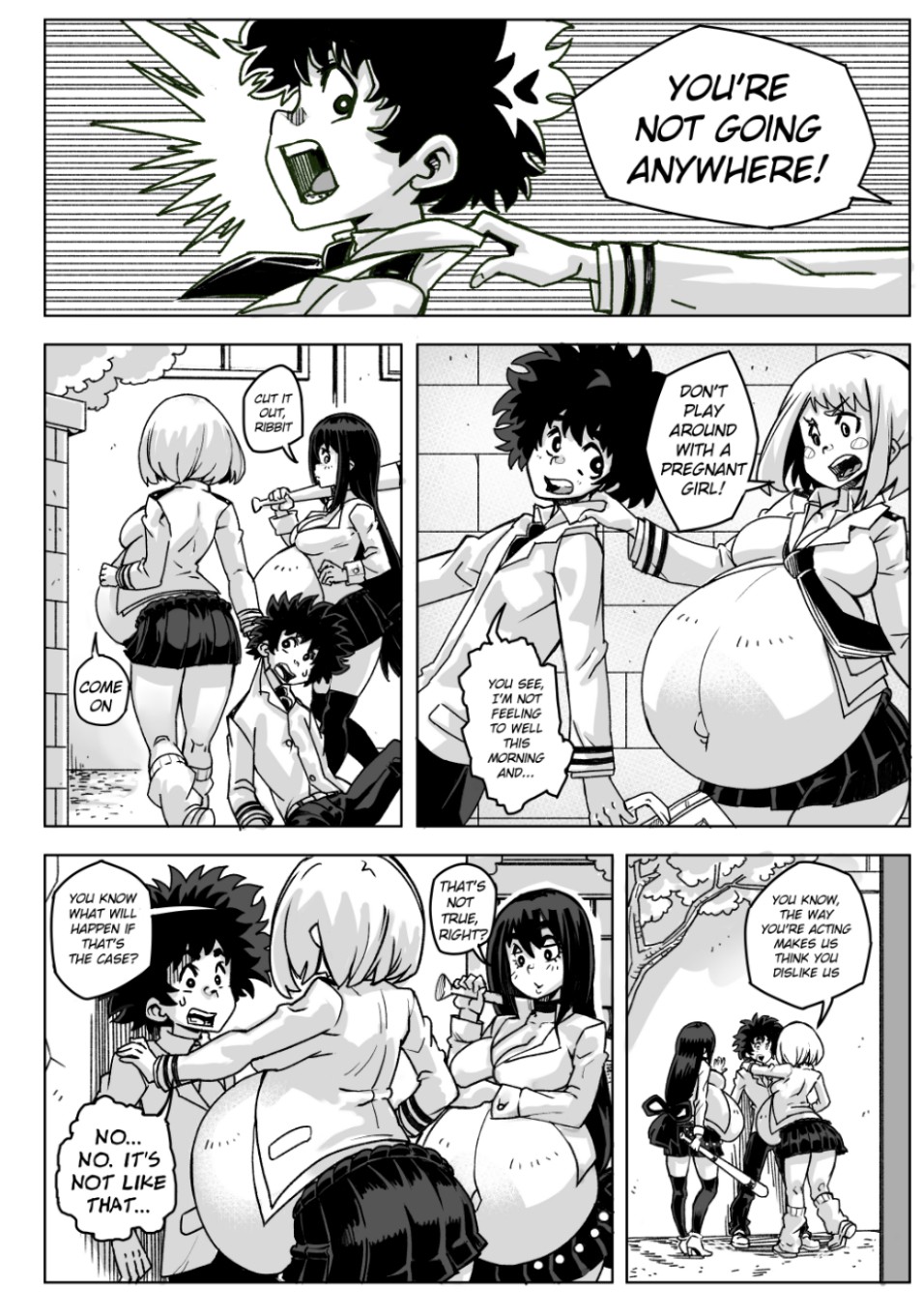 Pregnant Hero Academia Porn Comic english 13