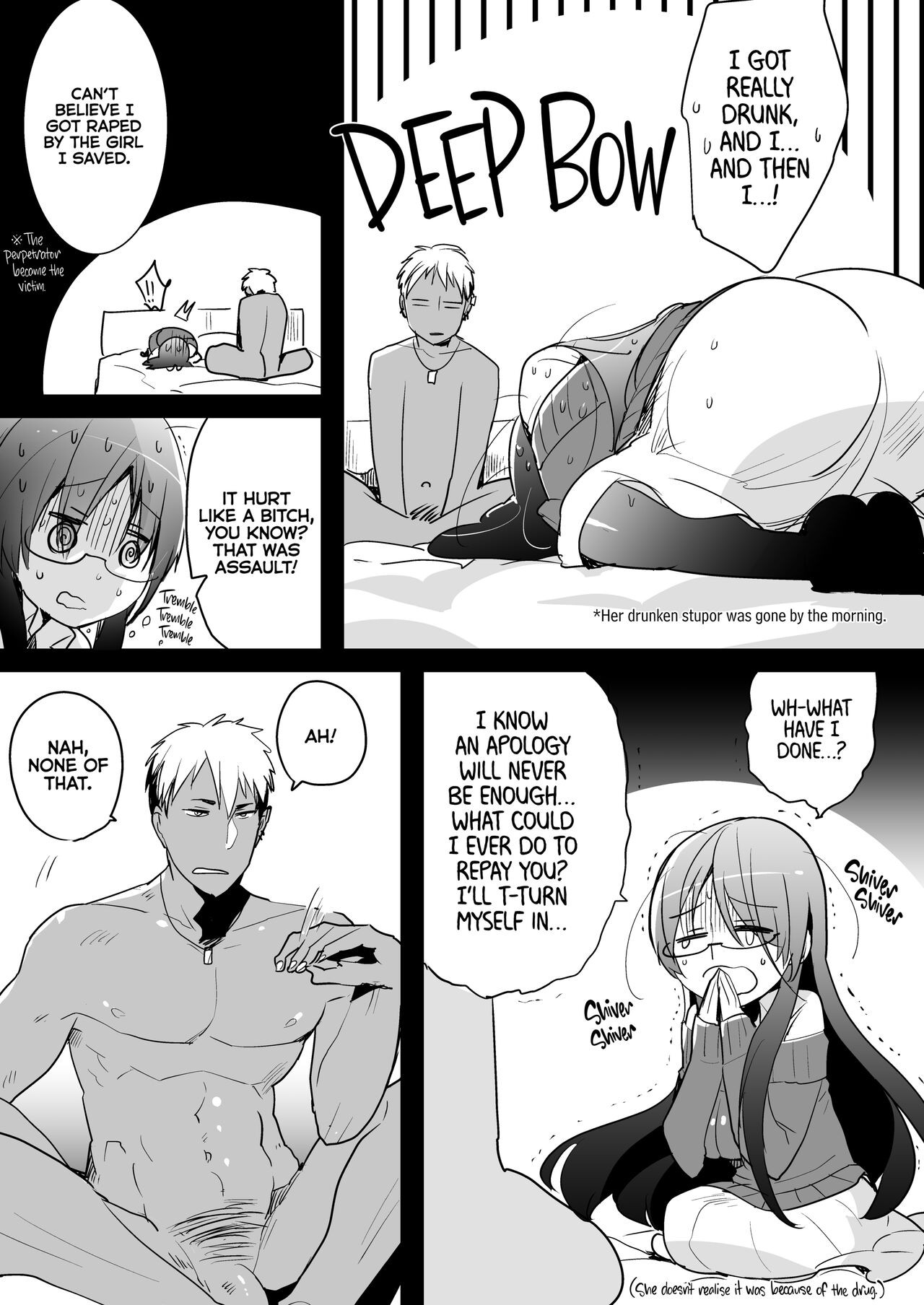 Remember That Time I Rescued My Quiet Classmate and Went for a Quickie but Then Fell in Love With Futa Cock? Porn Comic english 23