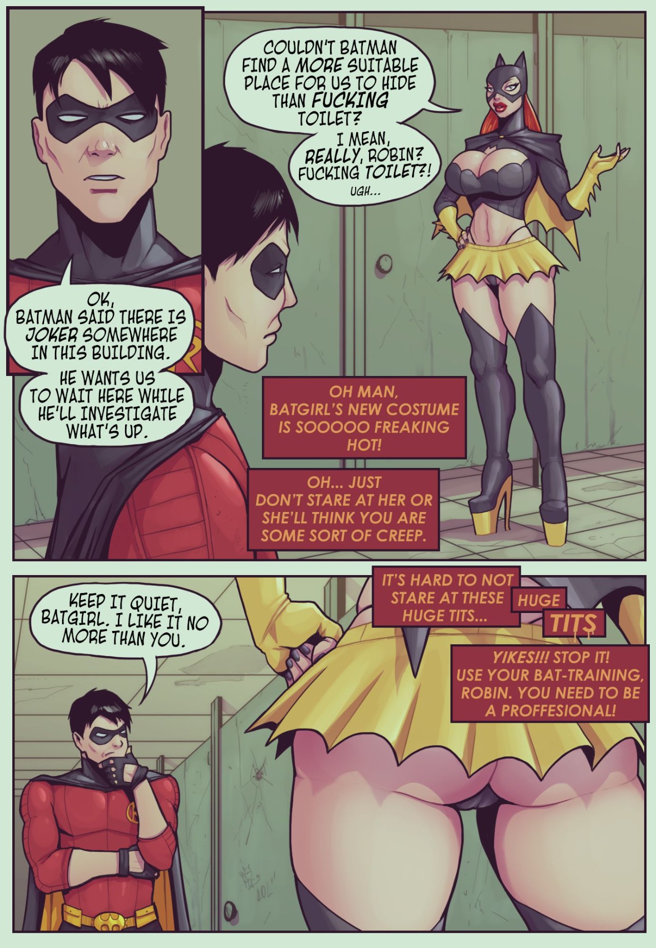 Ruined Gotham: Batgirl Loves Robin Porn Comic english 02