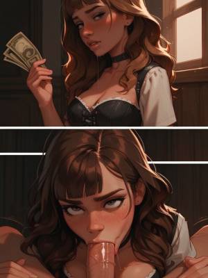 AI Generated: Hermione Granger  Porn Comic english 47