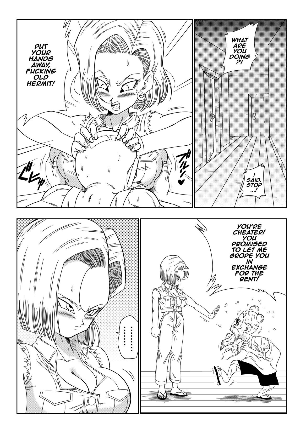 Dagon Ball: Android 18 vs Master Roshi Porn Comic english 05