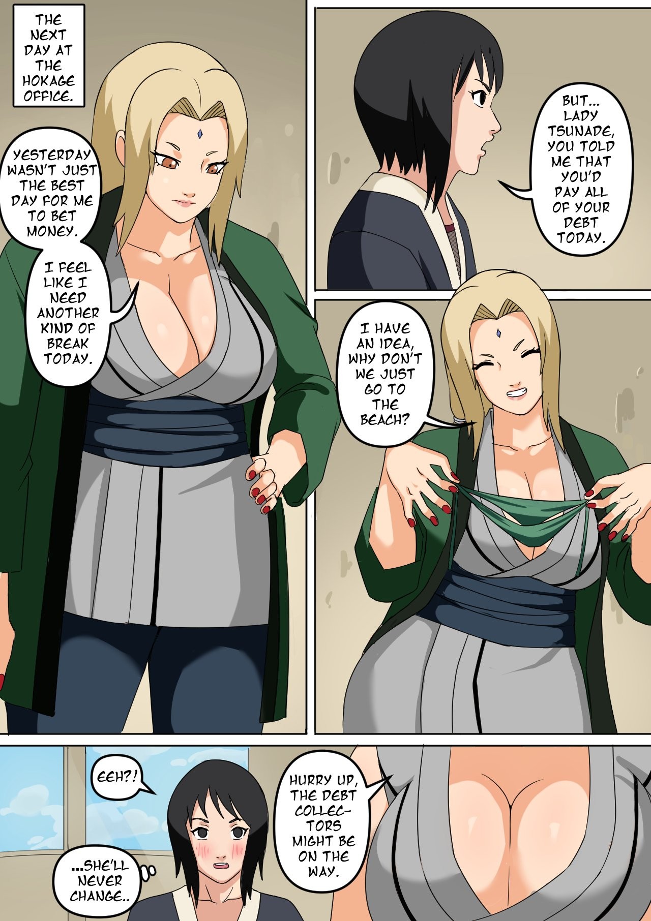 Tsunade & Ino Double Trouble Porn Comic english 14