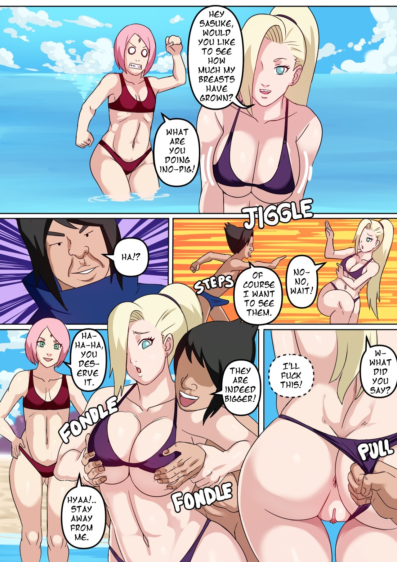 Tsunade & Ino Double Trouble Porn Comic english 16