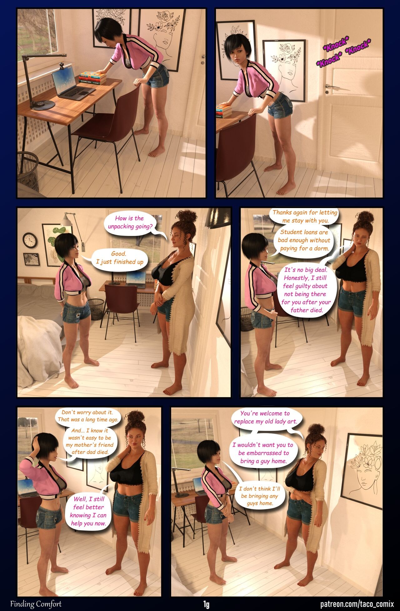 Finding Comfort Lesbian Porn Comic english 02