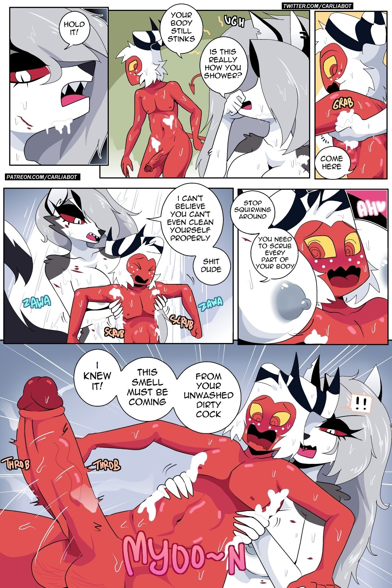 Loona Teaches Moxxie How To Clean Himself Porn Comic english 02