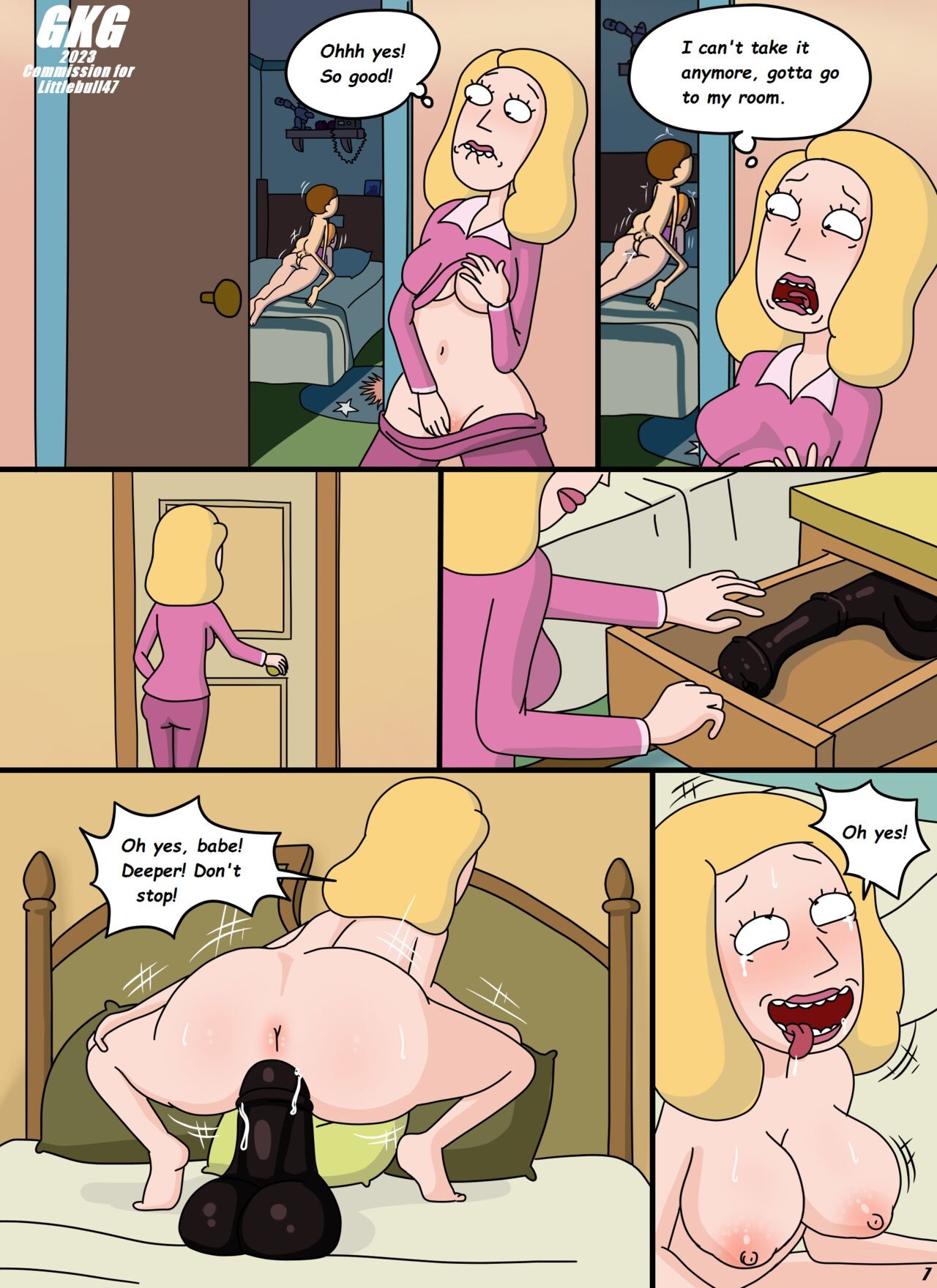 Sneaking Into Morty’s Room At Night Porn Comic english 07