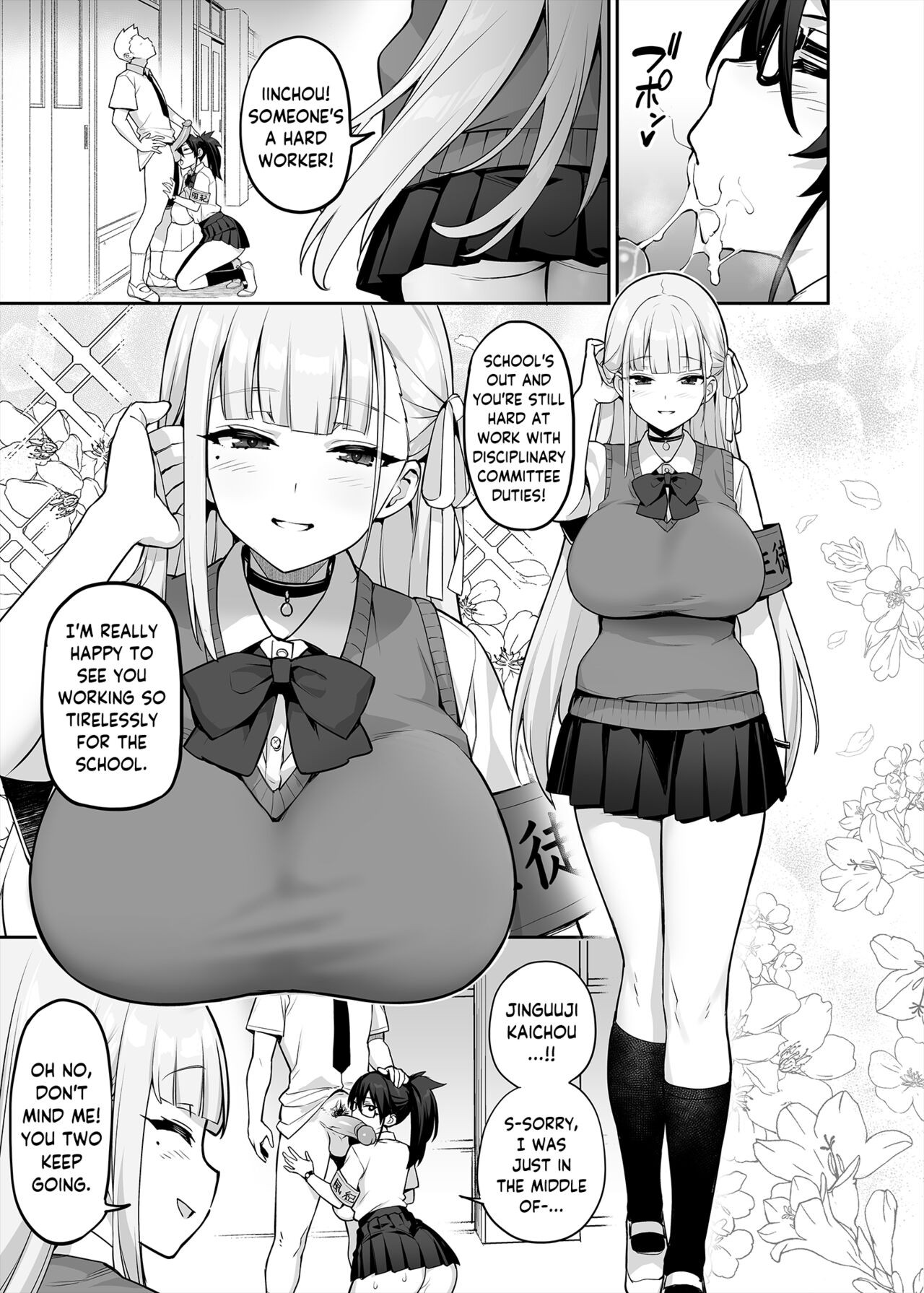 The Beloved Student Council President With tTe Obscenely Big Tits Porn Comic english 04