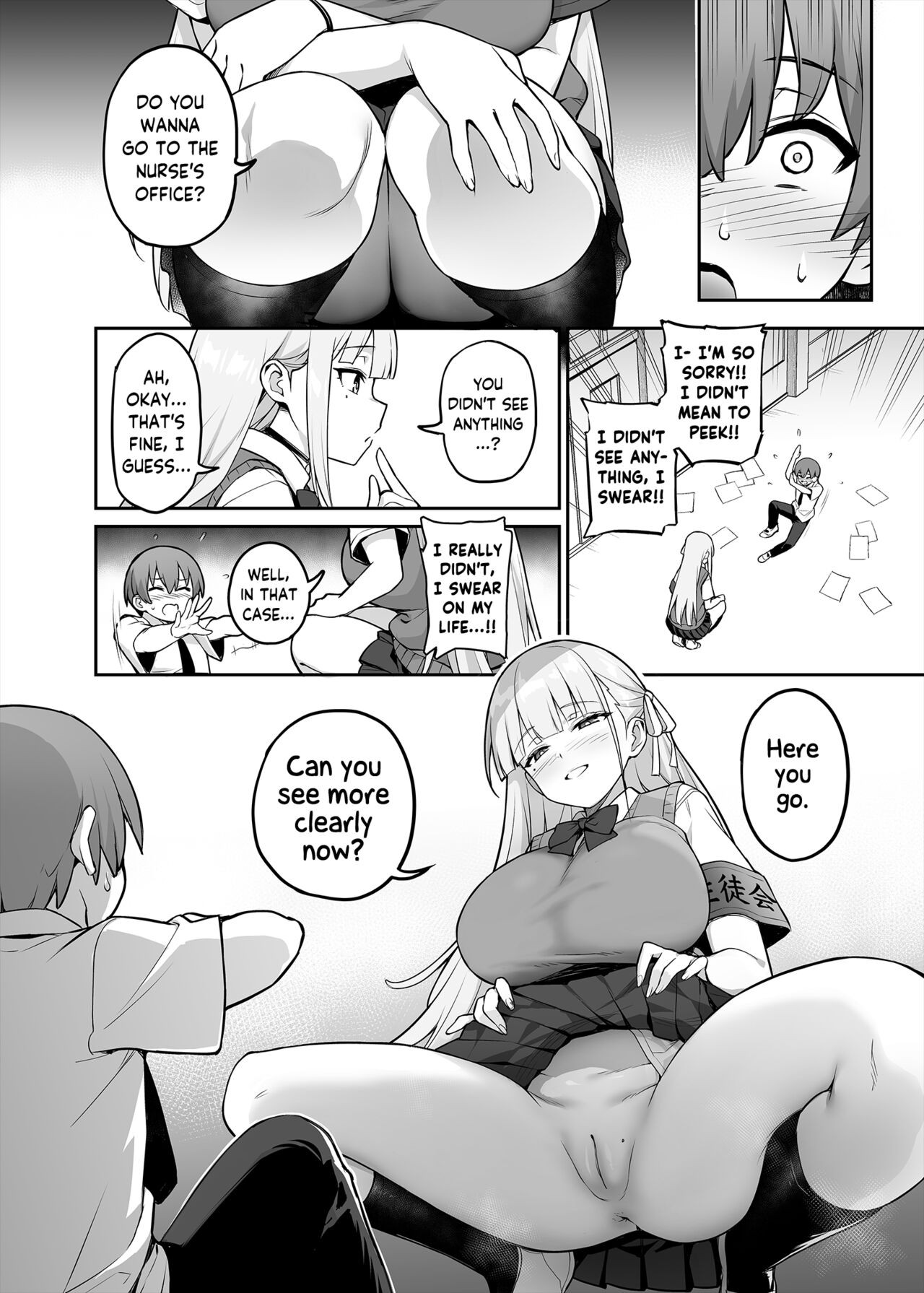 The Beloved Student Council President With tTe Obscenely Big Tits Porn Comic english 07