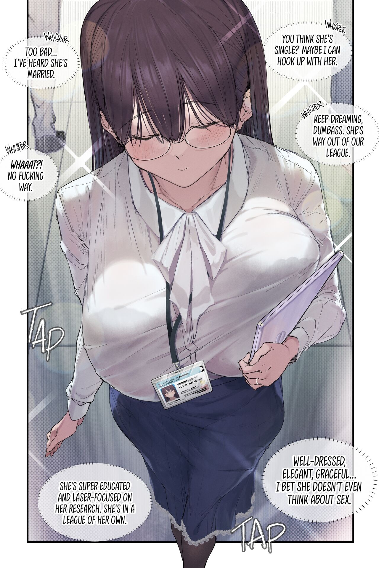 Touko Amamiya: Wife, Scholar, Professor In HEAT Porn Comic english 04