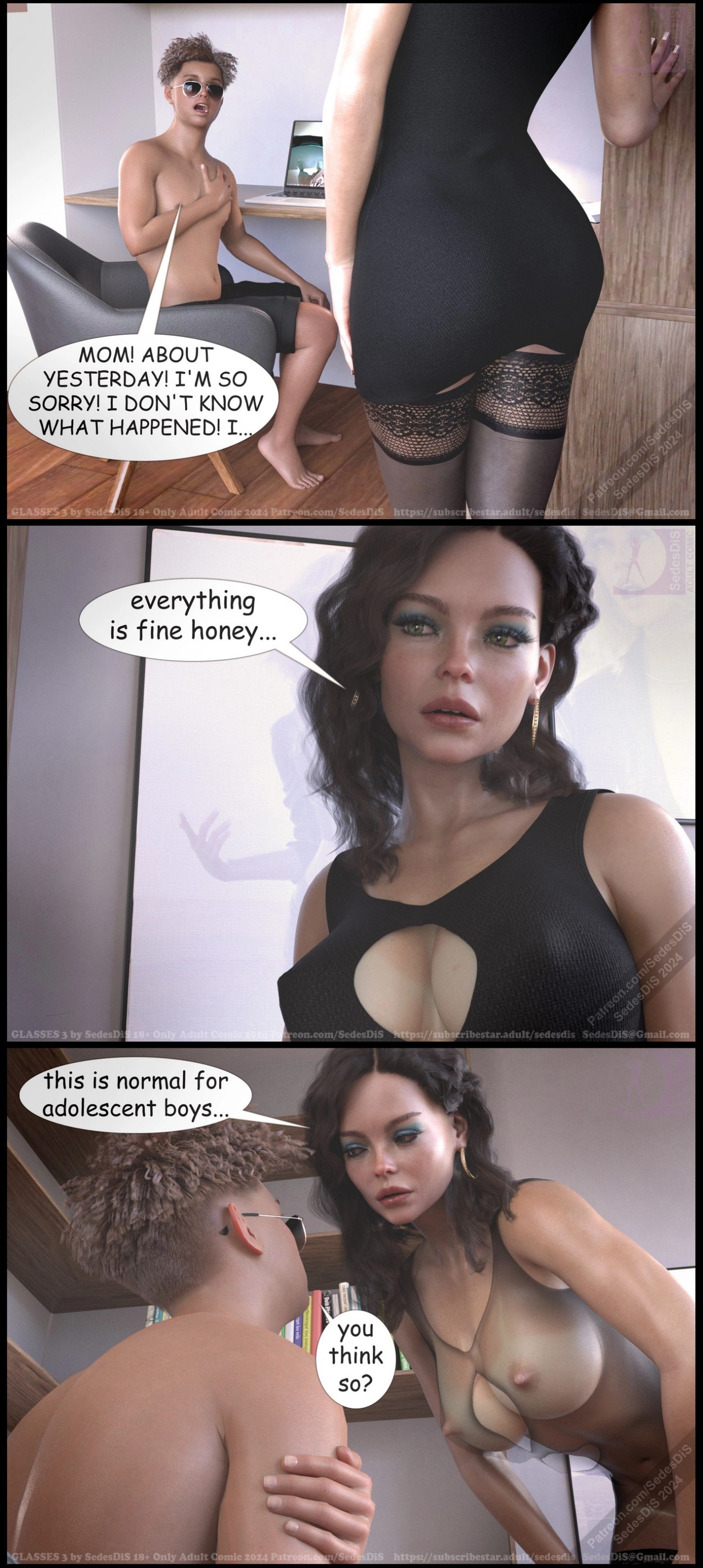 Glasses By SedesDiS Part 3 Porn Comic english 03