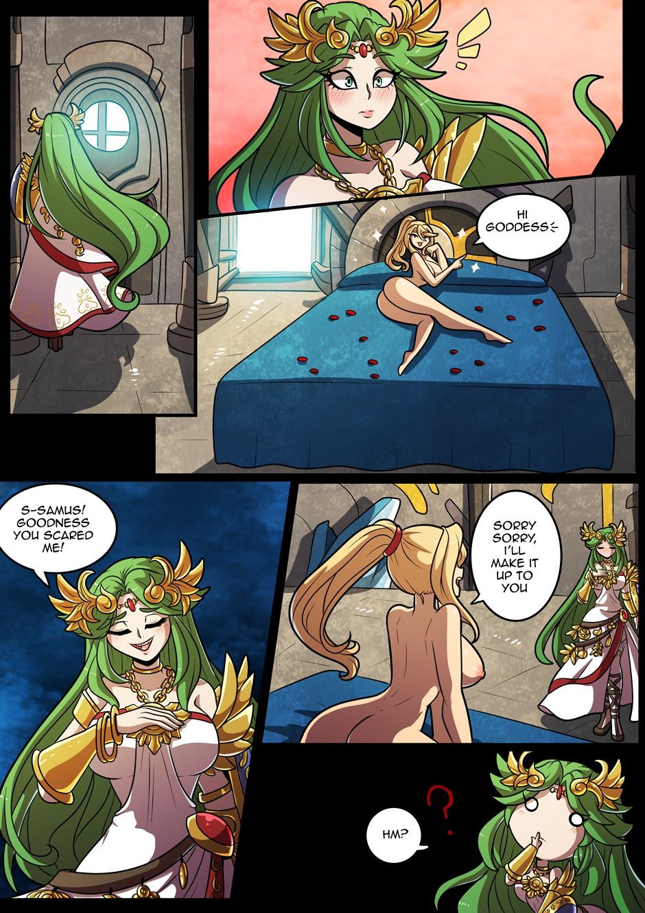 Smash Girls: Samus And Palutena’s Bedroom Smash! Porn Comic english 03