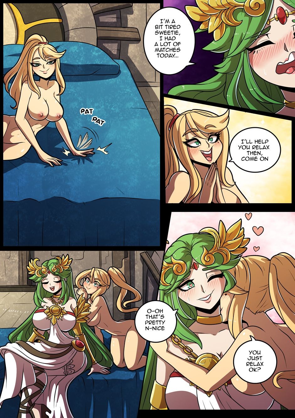 Smash Girls: Samus And Palutena’s Bedroom Smash! Porn Comic english 04