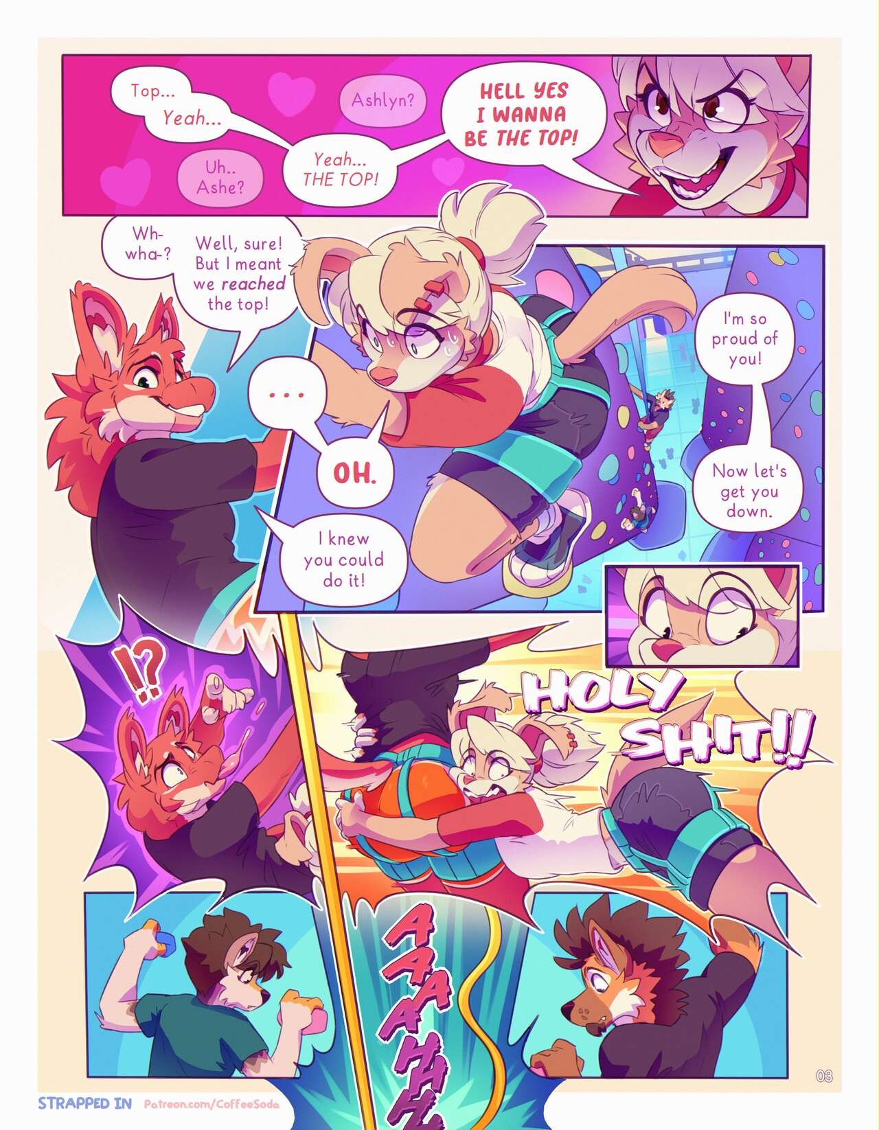 Strapped In By CoffeeSoda Porn Comic english 04