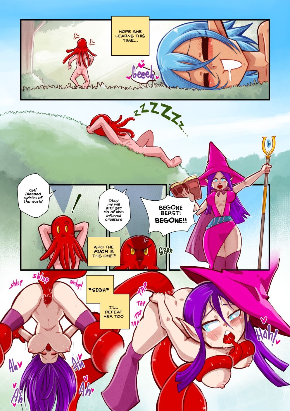 Life as a Tentacle Monster In Another World Porn Comic english 09